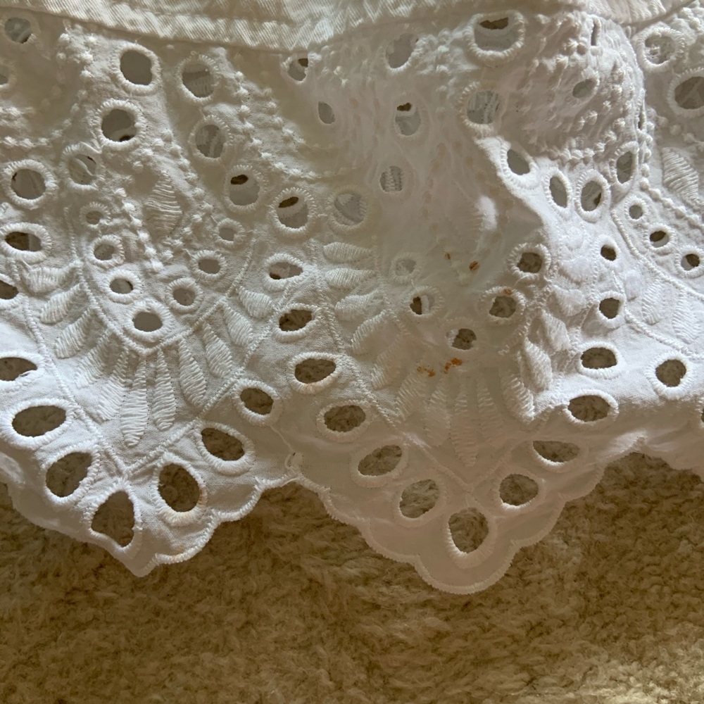 Madewell White Eyelet Balcony Off Shoulder Top - Picture 8 of 8